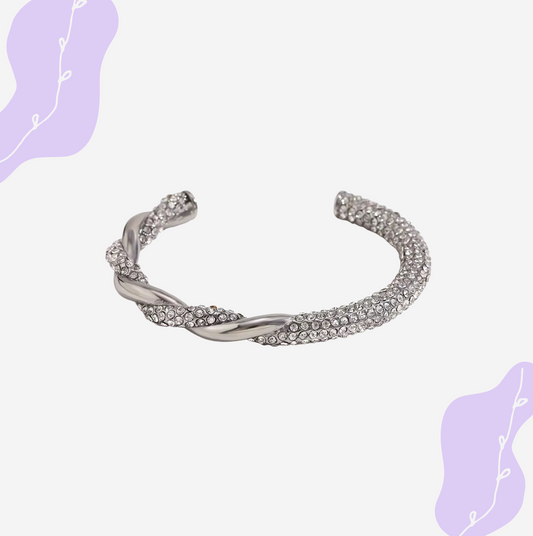 Golden Glow Damen Armreif mit Zirkonia